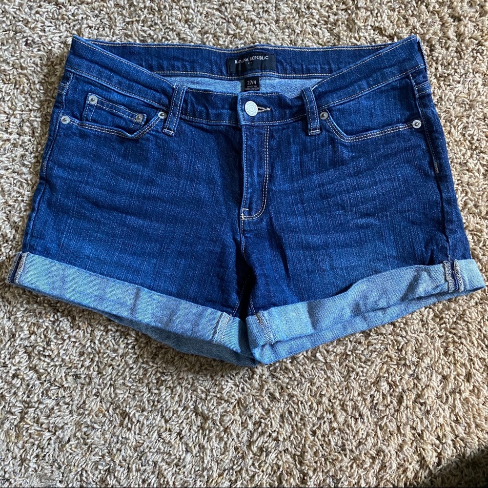 Banana republic cuffed denim shorts